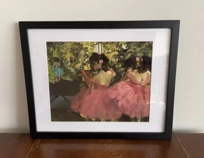 Bailarinas Edgar Degas en rosa estampado enmarcado 15x12 1867 París Francia arte Foto 1 de 3