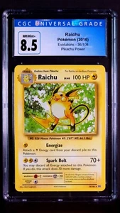 Raichu Pikachu Power Deck Non-Holo 36/108 XY Evolutions NM/Mint+ CGC 8.5 2016 - Picture 1 of 5