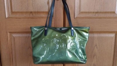 Bolso de Mano Bvlgari Cuero Esmaltado Verde Usado Foto 1 de 2