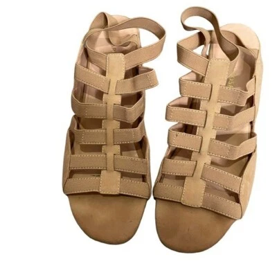 Sandalias superiores Taryn Rose Reesa de cuero beige 9 Foto 1 de 4