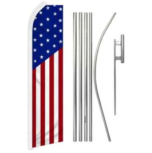 Kit de bandera y poste publicitario Swooper clásico de Estados Unidos - Imagen 1 de 9