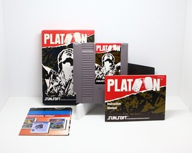 NES PLATOON - NINTENDO COMPLETE IN BOX - GREAT CONDITION