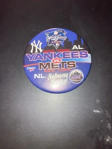 Yankees vs. Mets Vintage 2000 World Series Subway Series Button-New! - Picture 1 of 1