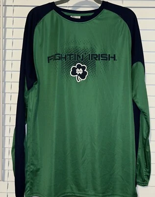 Camiseta Notre Dame Manga Larga Lucha Irlandesa Pro Edge GRANDE Para Hombres Unisex Poliéster Foto 1 de 4