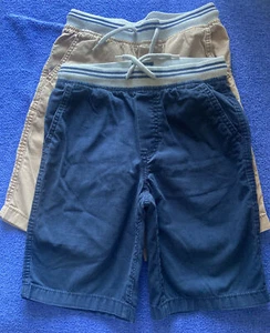 Oshkosh B'gosh Boys' Pull-On Drawstring Shorts Tan & Gray Size 8 - Picture 1 of 4