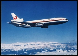 Japan Air Lines DC 10 Passenger Plane Aviation Postcard - Picture 1 of 2