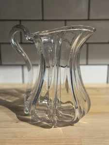 Rare Antique Pillar Molded EAPG 9” Pitcher Pittsburgh Glass 1800s Pristine Cond - Picture 1 of 7