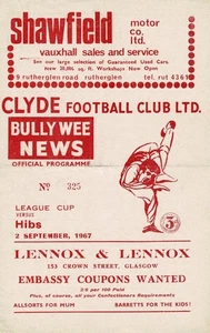 Clyde v Hibernian 02/09/1967 Scottish League Cup - Picture 1 of 1