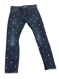 Polo Ralph Lauren Sullivan Slim Jeans Mens W32 L32 Embroidered Logo Skulls - Picture 1 of 14