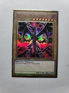Drago Nero Occhi Rossi MGED-EN003 Oro Rara NM 1° Edizione Yugioh - Foto 1 di 3