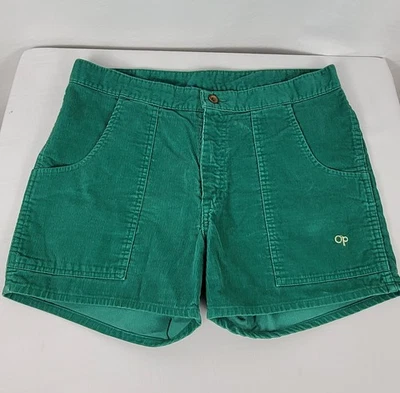Pantalones Cortos De Colección Años 80 Ocean Pacific Para Hombres Talla 36 Verde Pana OP Dogtown Long Riders Foto 1 de 4