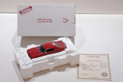 DANBURY MINT 1968 CHEVROET CHEVELLE SS-396 RED SCALE 1:24 WITH COA AND BOX - Image 1 of 4