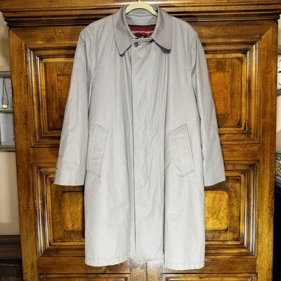 Abrigo de Colección Años 80 90 ClipperMist Todo Clima Para Hombres 42R Trench Taupe Cremallera Forro Usado en Excelente Condición Foto 1 de 4