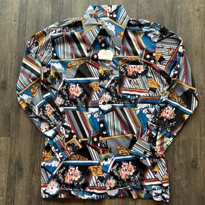 Camisa discoteca multicolor vintage años 70 de Martini talla M nueva con etiquetas - Imagen 1 de 7