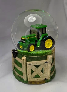 Enesco John Deere Music SnowGlobe w/Tractor Fence “Down By The Old Mill Stream” - Picture 1 of 10