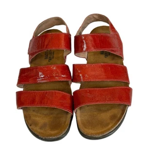 Naot sandals. 42. Red Patent leather wedges, adjustable. GUC - Picture 1 of 15