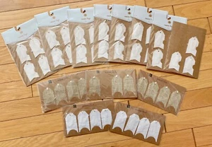 Lot 13 Sets: NWT Made for Retail Canvas Gift Tags Shabby Chic Natural 4/Pack - Picture 1 of 2