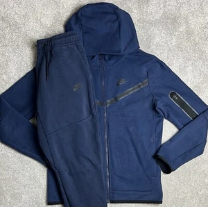 Nike Tech Fleece Tracksuit Navy Blue Kids Size XL age 13-15yrs GreatCond RRP£160 - Picture 1 of 24
