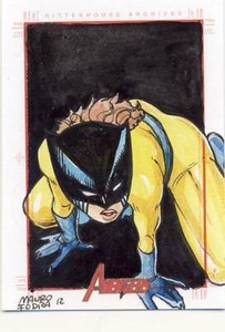 2012 Marvel Greatest Heroes Avengers sketch card Fodra Hellcat b