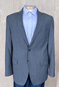 Abrigo deportivo para hombre Banana Republic traje chaqueta gris a rayas ajuste moderno 40R - Imagen 1 de 11