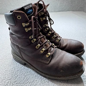 Ariat Boots Men 12 Brown Leather Steel Toe Work Redwood Hermosa Cobalt XR EH - Picture 1 of 19