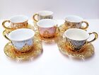BUSEM Turkish, Arabic Coffee Cups Set of 6 With Saucers 