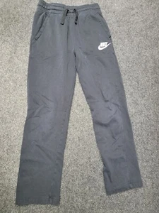 Nike Sweat Pants Boys Large Black Fleece Therma Fit Gym Casual Outdoor Youth - Picture 1 of 13