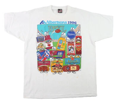 Vtg 90s ALBERTSON’S USA Large Ducks Buffaloes 1996 Cotton Bowl Football T Shirt - Image 1 of 4