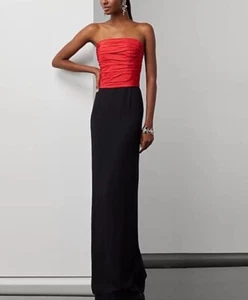 NWOT $1690 Ralph Lauren Collection Shaniya Satin-Back-Crepe Black Skirt Sz 4 - Picture 1 of 11