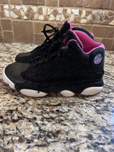 Nike Air Jordan Retro 13 nere rosa antracite 439358 016 taglia 6 5y