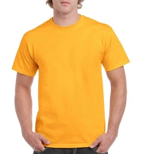 Gildan Men's Cotton Blend Short Sleeve Blank T Shirts Bulk Wholesale Lot 5 Large - Picture 1 of 1