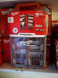 Milwaukee Packout Shockwave Impact Duty Driver Bit Kit 70 Piece 48-32-5151 New! - Bild 1 von 1