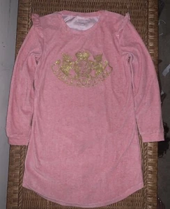 Girls JUICY COUTURE Velour Ruffle Sleep Shirt Nightgown- size 6/6X - Picture 1 of 9