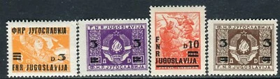588 - Yugoslavia 1949 - Partisano - Bandera - Escudo de armas - Sobreimpresión - Juego MNH Foto 1 de 2