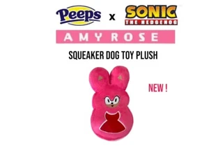 Peeps X Sonic The Hedgehog Amy Rose Squeaker Plush Pet Dog Toy - NWOT - Picture 1 of 3