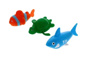 3 PACK Kids Baby Child Wind Up Swimming Pool Bath Time Toy Animal Floating NEW - Picture 1 of 5