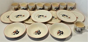 19-TEILIGES SET ~ SALEM PORZELLAN KINDERZIMMER REIM ~ JUNGE BLAU ~ HEY DIDDLE ~ KUH ~ NOS - Bild 1 von 12