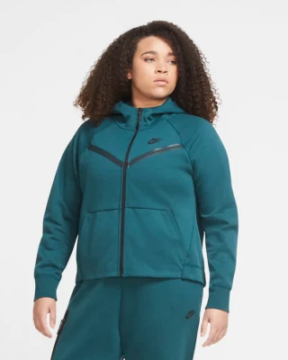 Sudadera con capucha Nike talla grande 1X 2X $130 Tech polar cremallera completa para mujer DA2044 Foto 1 de 3