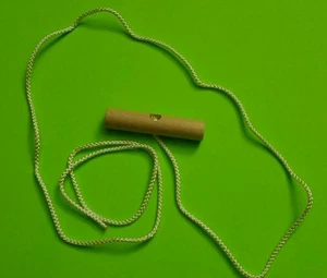 Handaufzug Handrückstoß Motorstarter Zugseil mit Holzgriff Vintage  - Bild 1 von 3