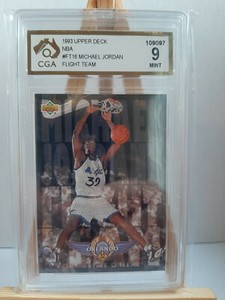 Shaquille O'neal Michael Jordan's Flight Team CGA 9