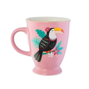 Sass & Belle rosa Tiki Toucan tropischer Becher - Bild 1 von 3