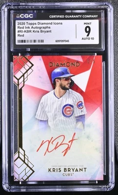 2020 Topps Diamond Icons - Red Ink Autographs Kris Bryant #RI-KBR Red /5 (AU) - Image 1 of 2
