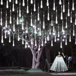 Solar Meteor Shower Lights Solar Christmas Lights Outdoor Waterproof 16 Tubes... - Picture 1 of 8