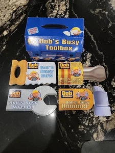 Bob the Builder Bob's Busy Screwdriver, Hammer. Wrench, Saw Board Books Toolbox - Foto 1 di 6