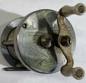 Beautiful Vintage Engraved Bronson Mercury No. 2550 Casting Reel - Picture 1 of 6