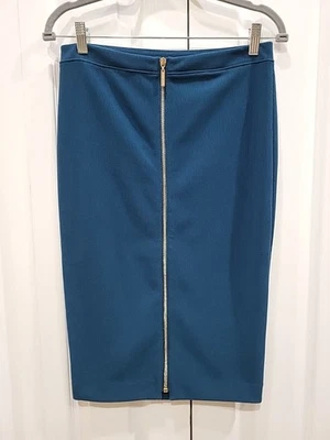 Средний Marciano бирюзовый карандаш юбка спереди золотой молнии ребристый тела обнимая Corpcore - Изображение 1 из 4