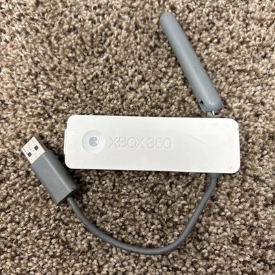 OEM Microsoft Xbox 360 White WiFi Adapter - Tested - Used - READ BROKEN HINGE - Image 1 of 3