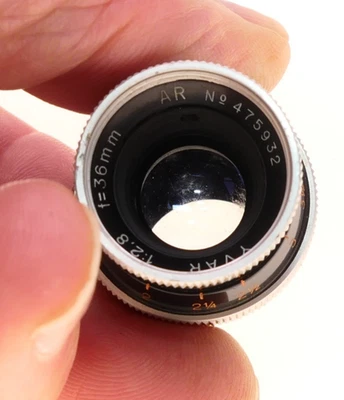 Kern-Paillard Yvar 36mm f/2.8 D mount (for 8mm cameras) lens w/case - Image 1 of 4