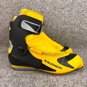 ✅Salomon SNS Profil Mens 8.5 Cross-Country Ski Boots Yellow/Black Team Combi - Picture 1 of 13