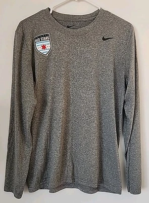 The Nike Tee Dri Fit Chicago Red Star Soccer Long Sleeve Shirt Size M - Image 1 of 4